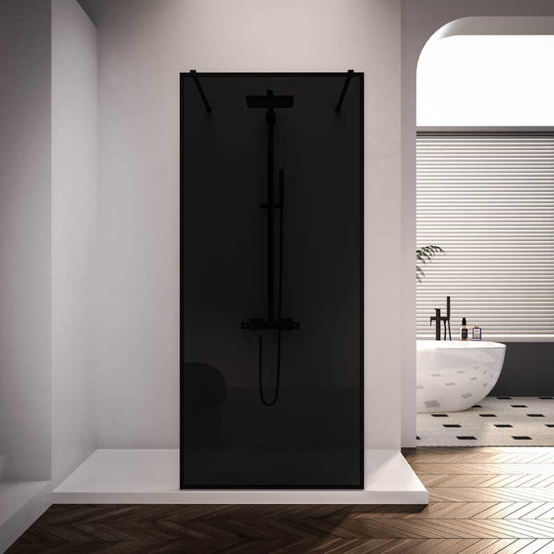 Душевая перегородка Veconi Korato KR-90BB, 1000x2000, черный матовый, черное