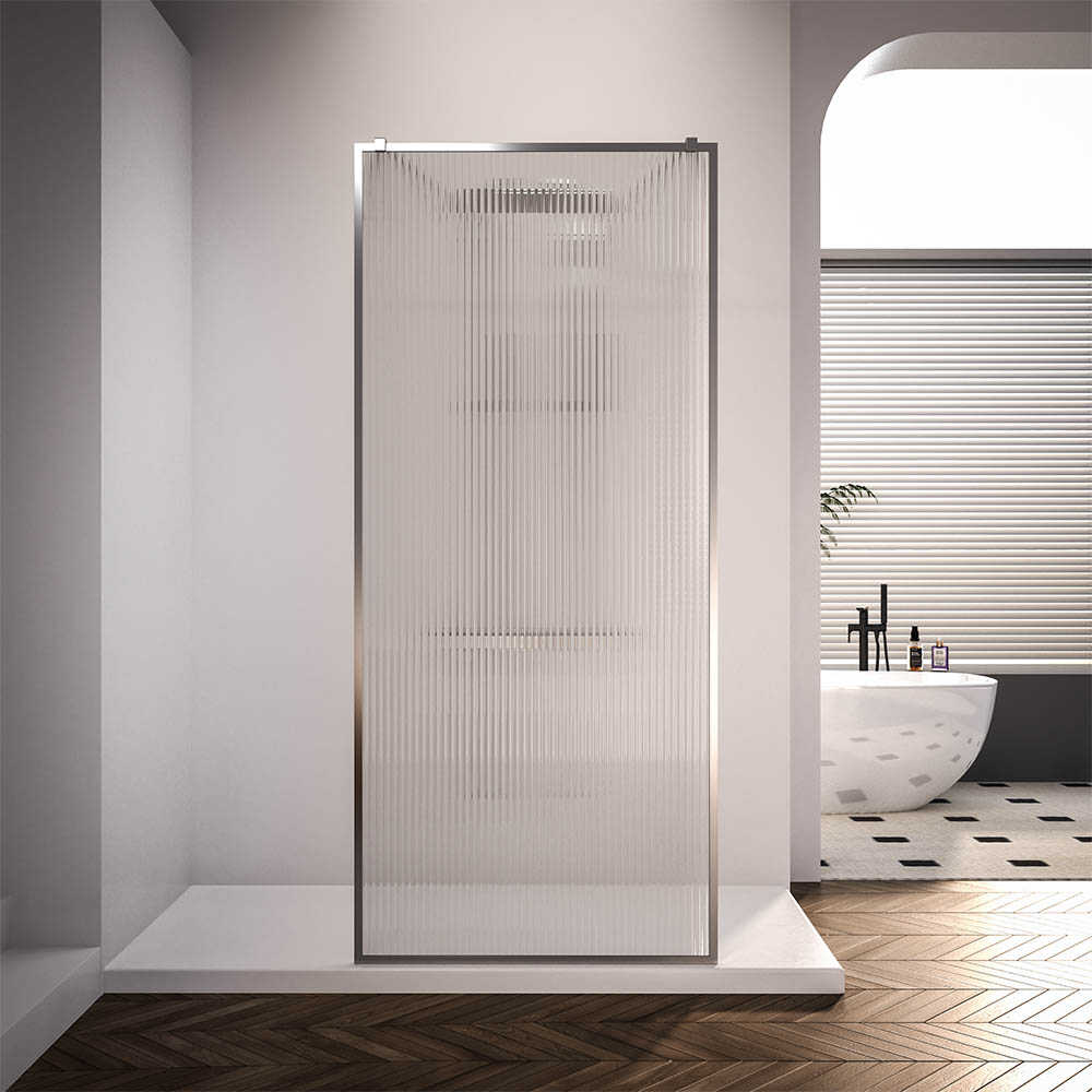 Душевая перегородка Veconi Korato KR-90F, 1000x2000, хром, рифленое осветлённое