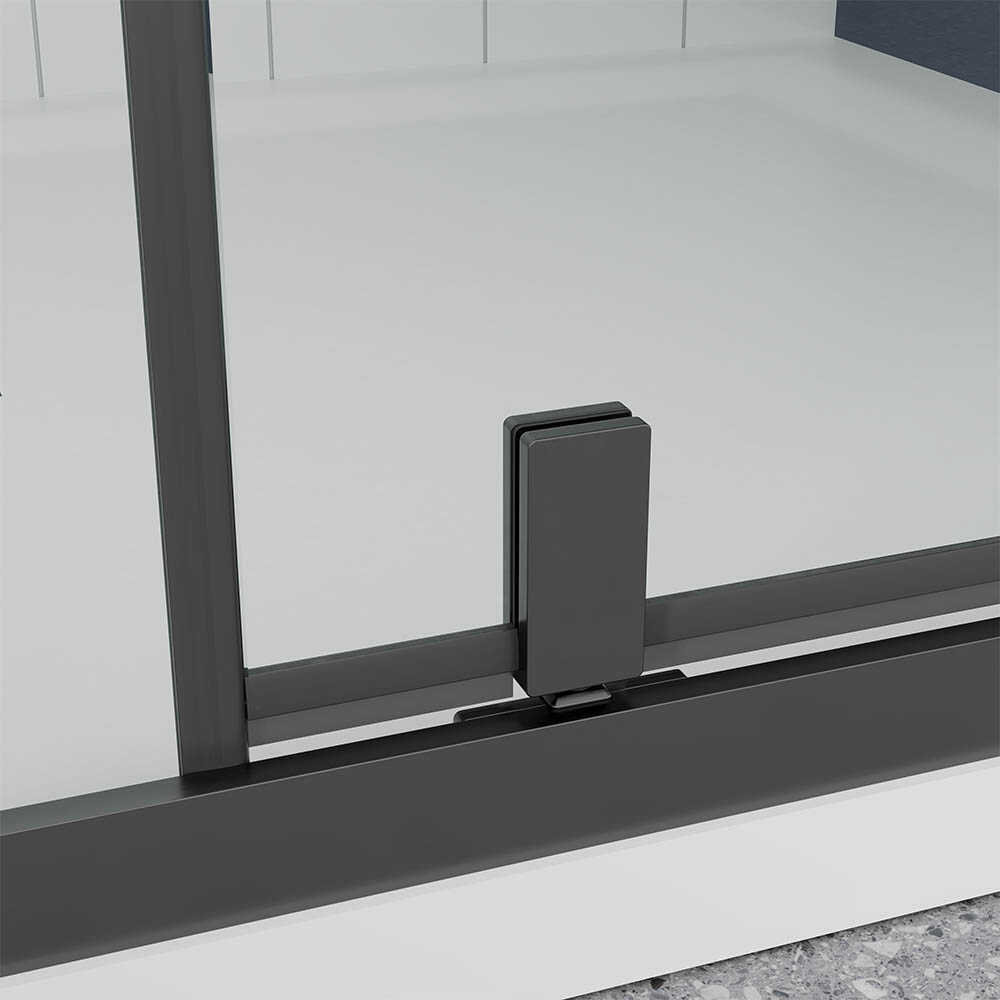 Душевая дверь Veconi Ottimo P20 GR, 1000x1900, графит брашинг, стекло прозрачное