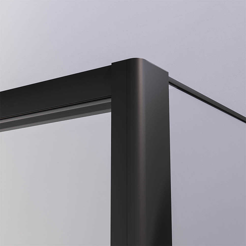 Душевой угол раздвижной Veconi Premium Prato 300 SP B-R, 1000х800x2000, черный матовый, стекло прозрачное
