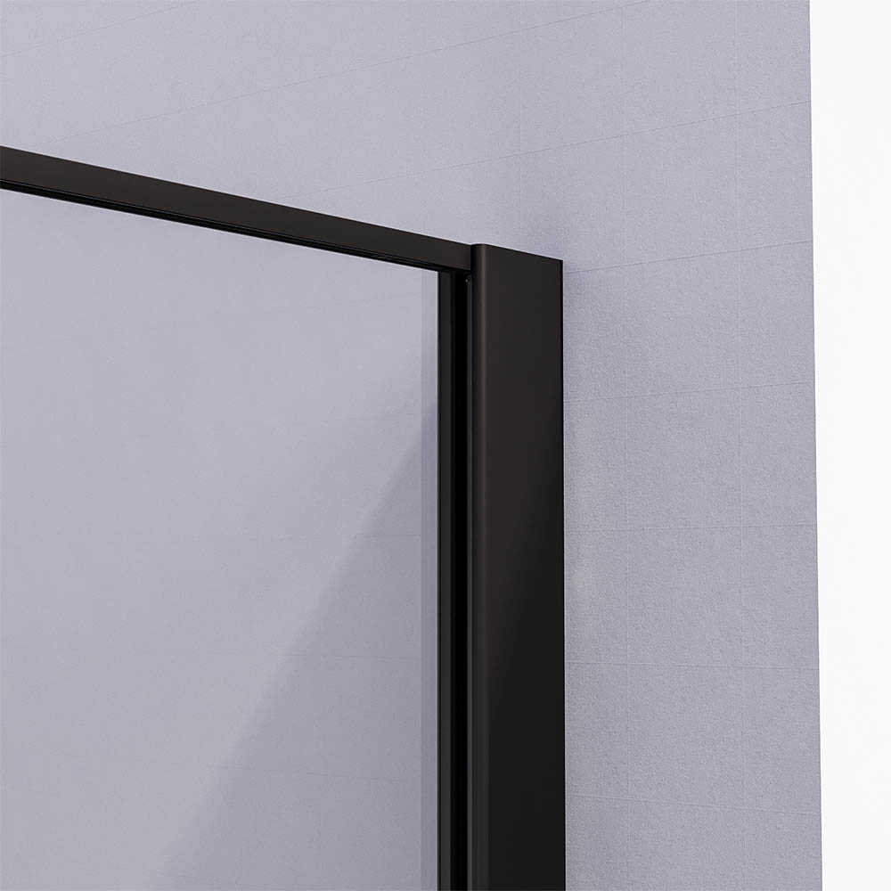 Душевой угол раздвижной Veconi Premium Prato 300 SP B-R, 1000х800x2000, черный матовый, стекло прозрачное
