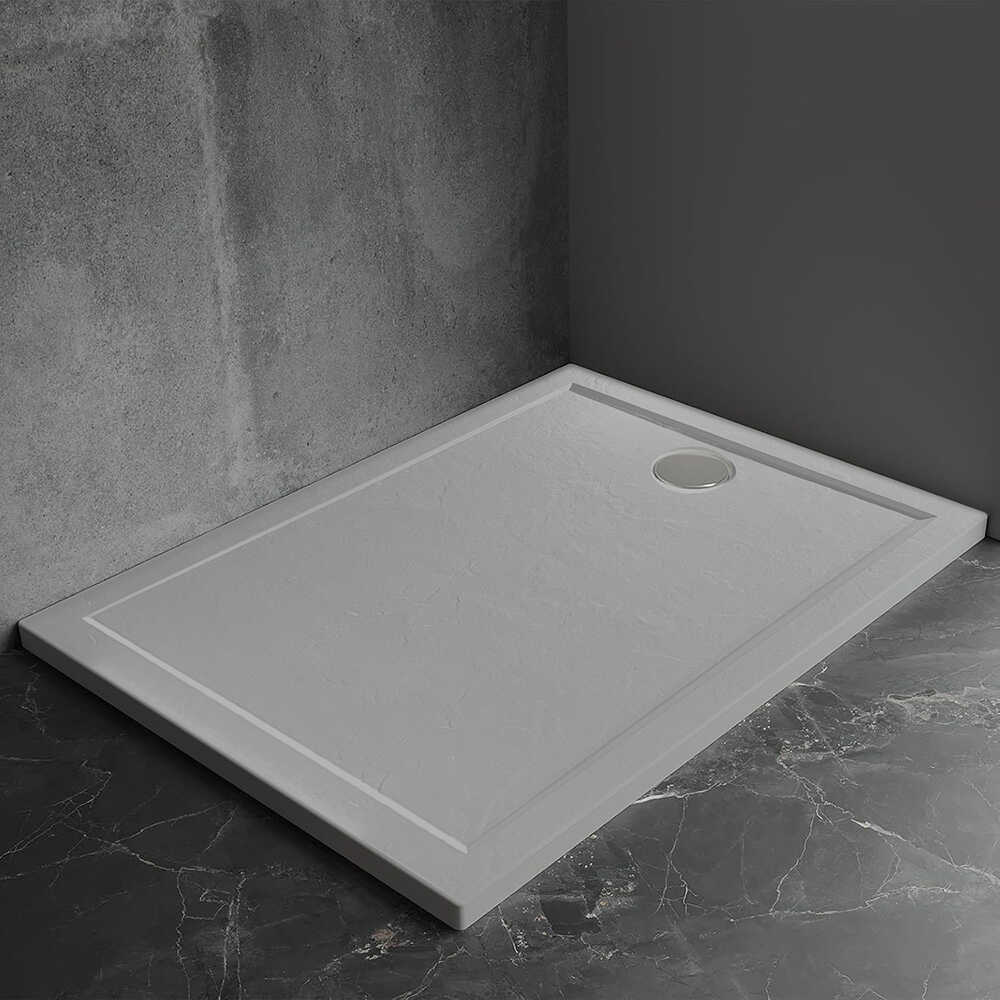 Душевой поддон Veconi Pietra G, 800x800x30, искусственный камень, серый