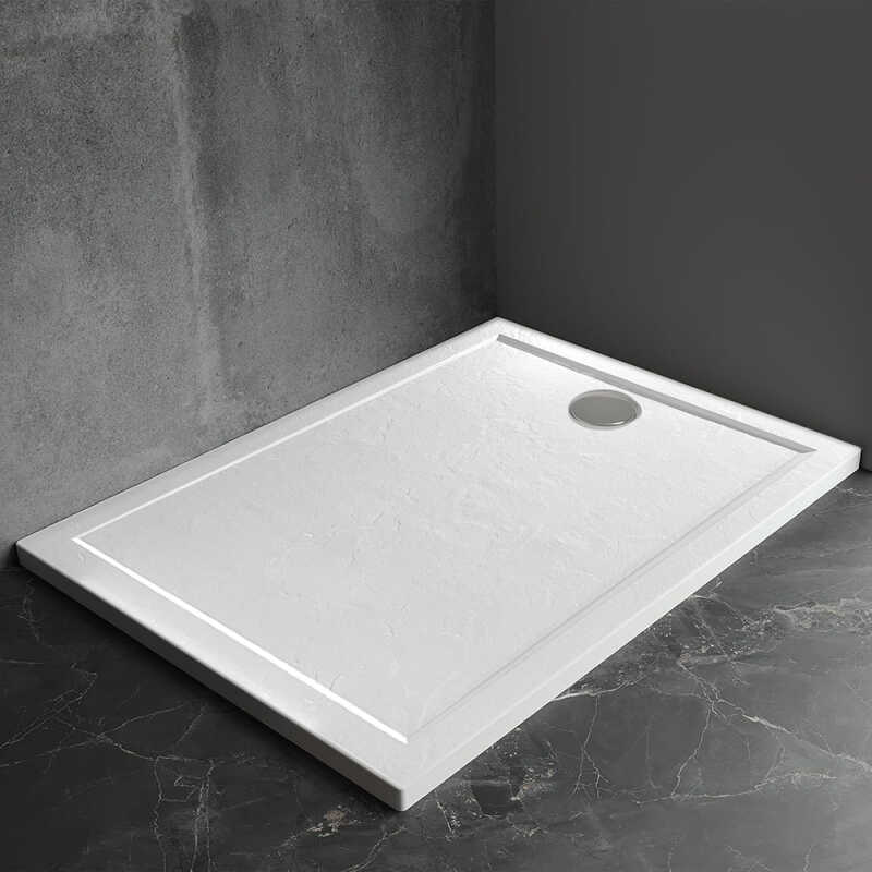 Душевой поддон Veconi Pietra W, 800x800x30, искусственный камень, белый