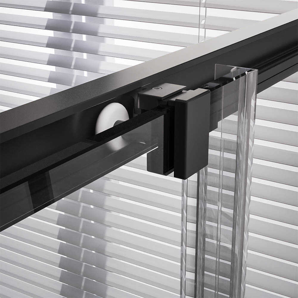 Душевой угол Veconi Premium Trento PTC-20B, 800Х800x2000, черный матовый, стекло прозрачное