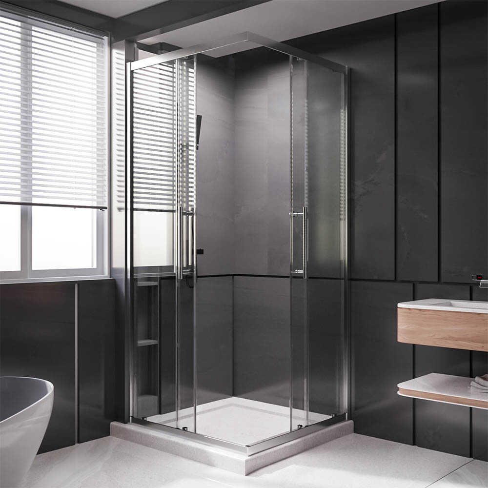 Душевой угол Veconi Premium Trento PTC-20CH, 800Х800x2000, хром, стекло прозрачное