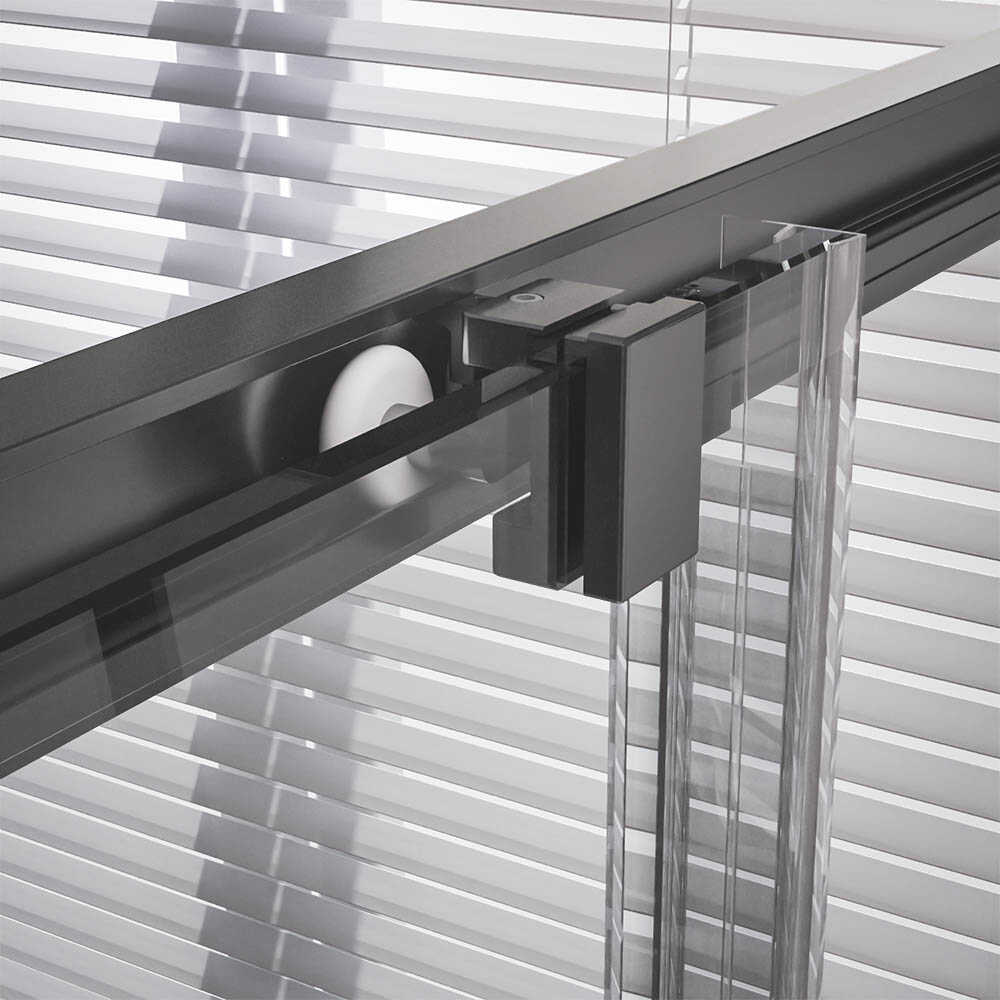 Душевой угол Veconi Premium Trento PTC-20GR, 800Х800x2000, брашированный графит, стекло прозрачное