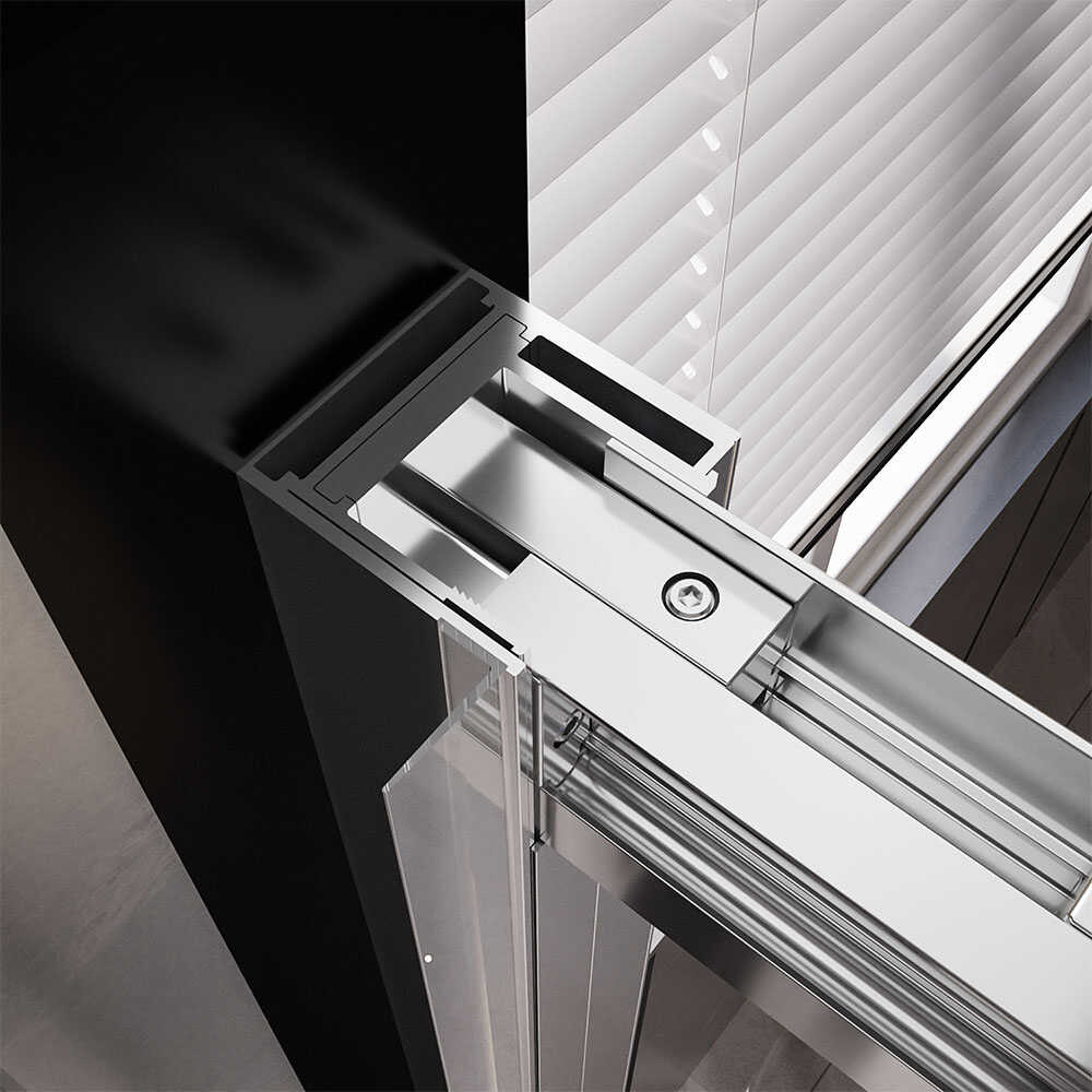 Душевая дверь Veconi Premium Trento PTD-30CH, 1200х2000, хром, стекло прозрачное