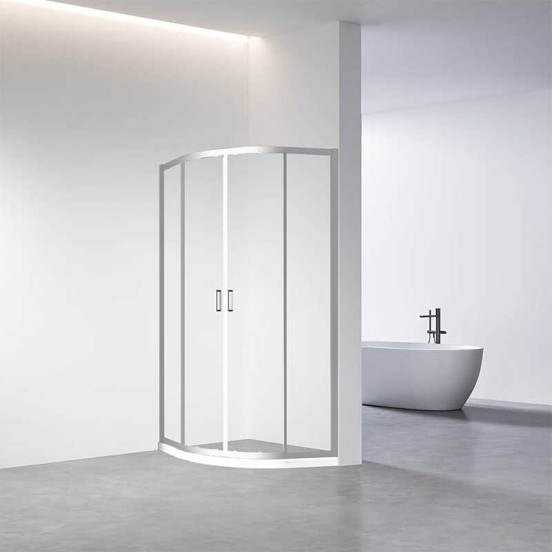 Душевой угол Veconi Rovigo RV-01, 800x800x1950, хром, стекло прозрачное