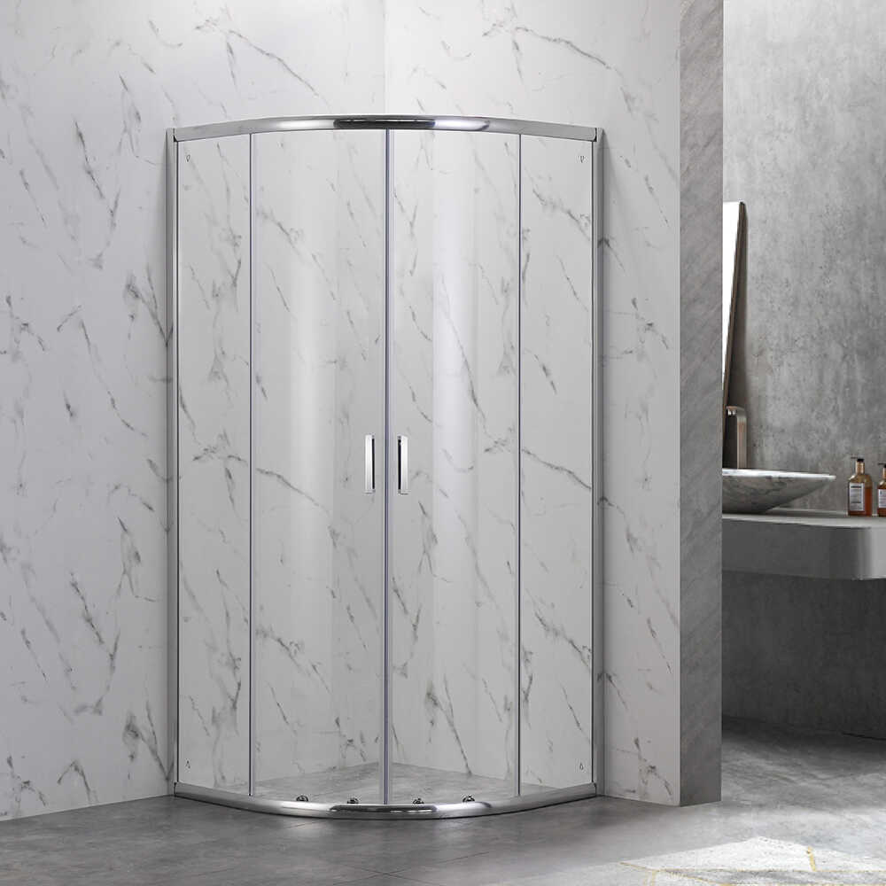 Душевой угол Veconi Rovigo RV-202, 800x800x1900, хром, стекло прозрачное