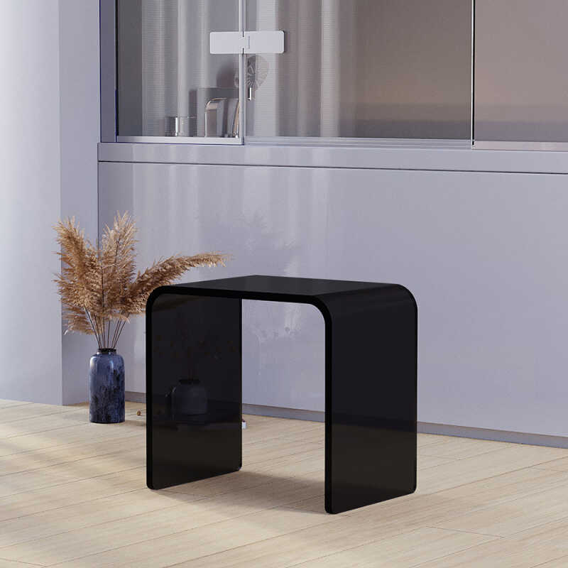 Стул для душа Veconi ST-AC-1TB, 425*280*390, черный полупрозрачный