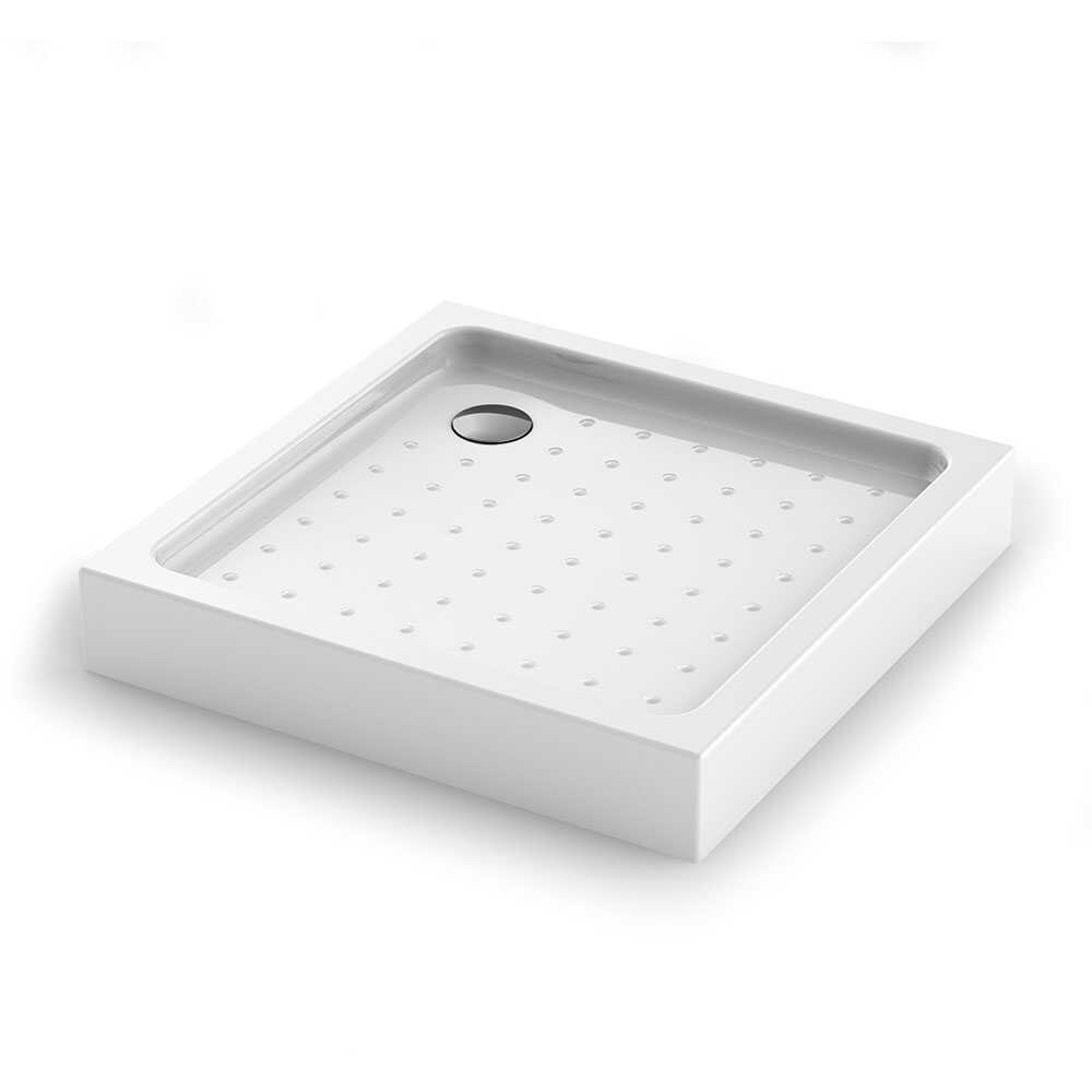 Душевой поддон квадратный Veconi Tezeo Acrylic TZ-52, 800x800x150, акрил, белый