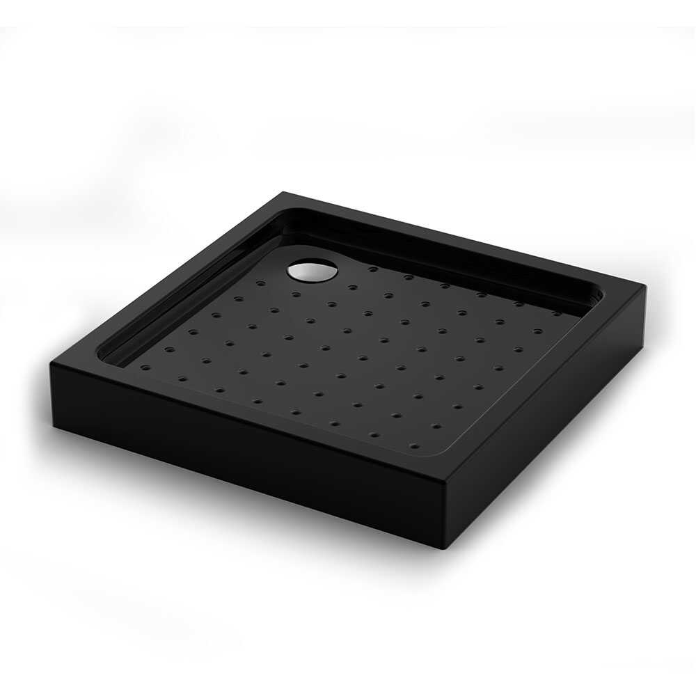 Душевой поддон квадратный Veconi Tezeo Acrylic TZ-52B, 800x800x150, акрил, черный