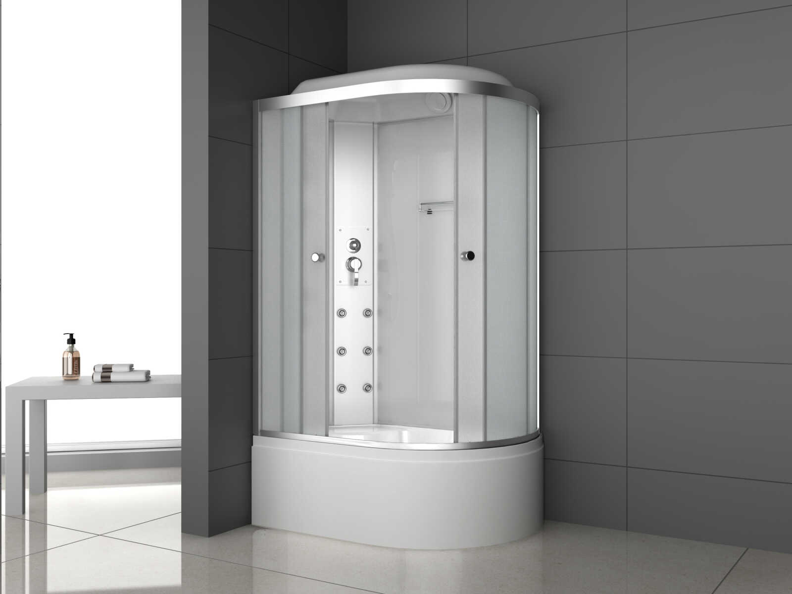 Душевая кабина ODA 8037 L м/с frosted 80 x 120 x 215 г/п
