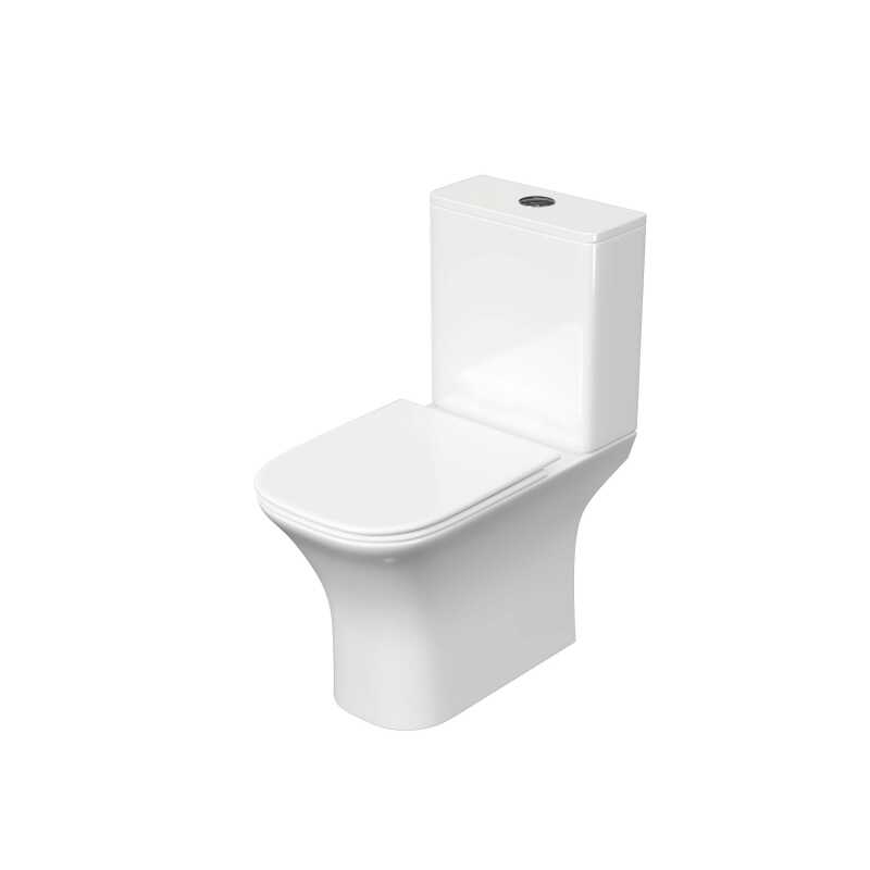 Унитаз напольный, безободковый Aquatek Optima Square 665x345x775