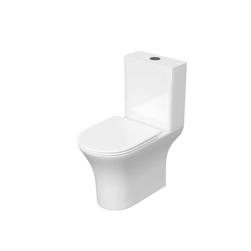 Унитаз напольный, безободковый Aquatek Optima 665x345x775