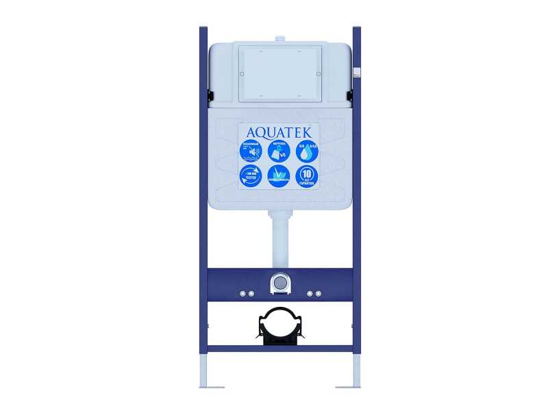 Aquatek ECO Standart 50 (без верхней планки) Монтаж рама для подв унитаза, 1130*500*100+звукоизоляционная прокладка