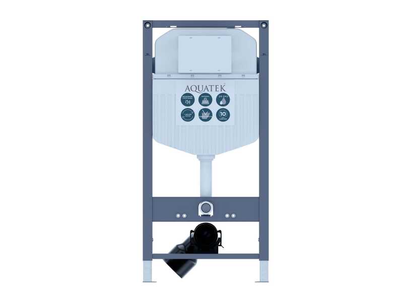 (рама AQUATEK INS-0000023, клавиша KDI-0000016, крепеж KKI-0000002 +унитаз ЕВРОПА AQ1106-00 с тонким сиденьем sc)