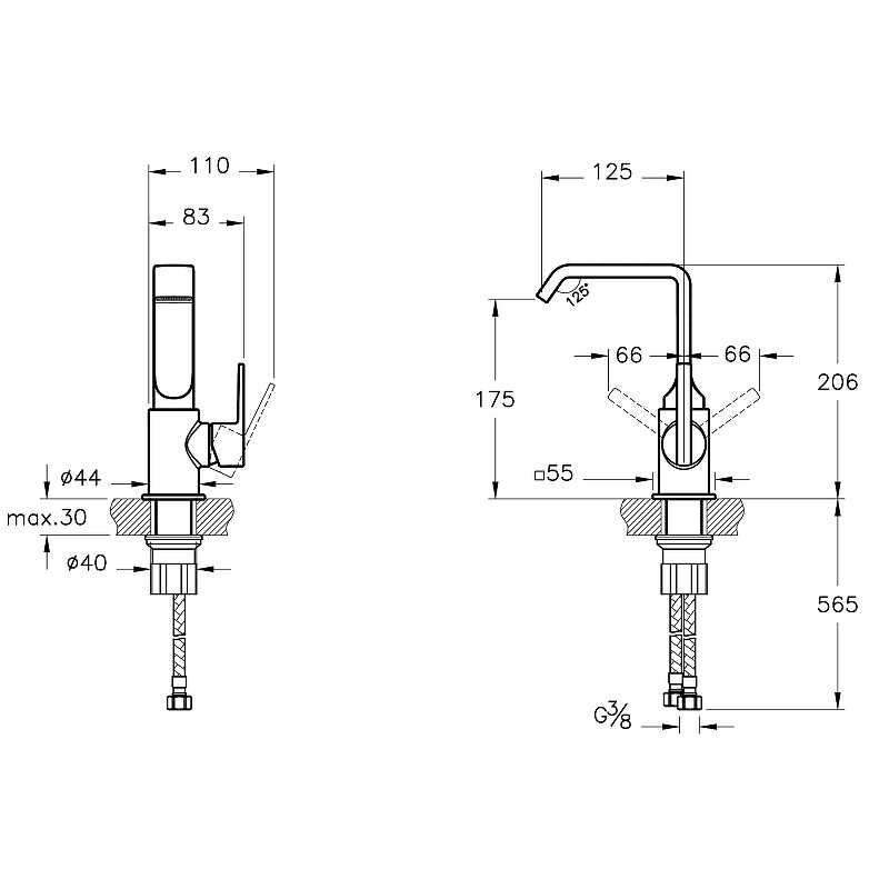 Suit Cмеситель для раковины, медь