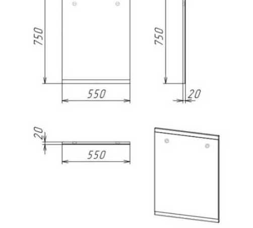 Зеркало «БРУНО-55 см» веллингтон