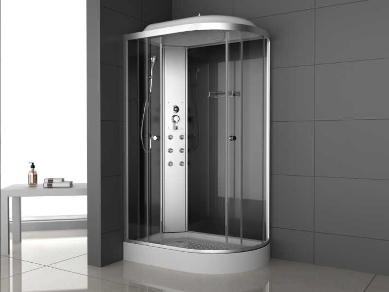 Душевая кабина ODA 8037A grey глубокий поддон