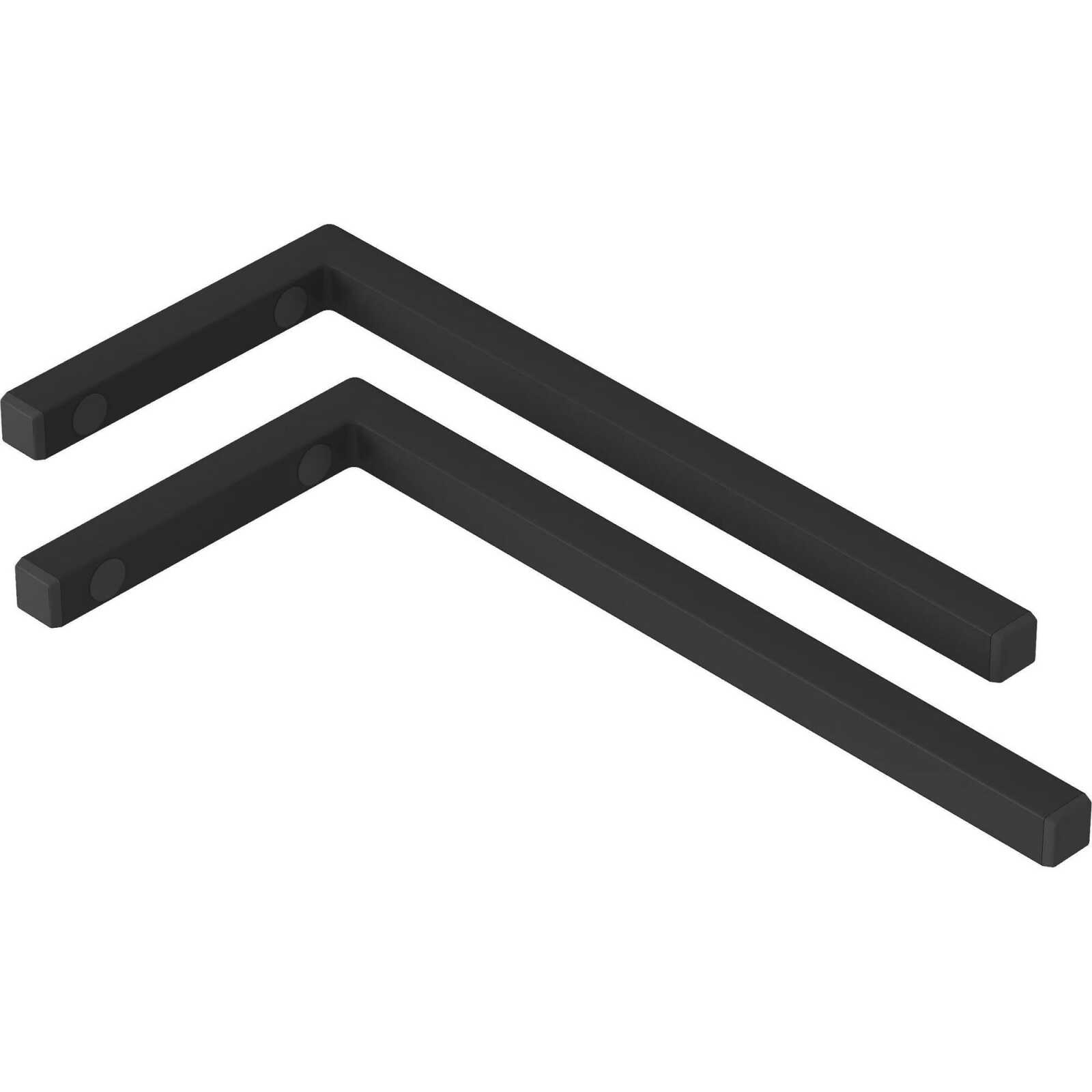 Кронштейн Г-образный черный комплект (2шт)