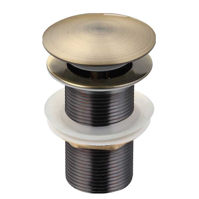 Донный клапан без перелива, нержавеющая сталь, бронза