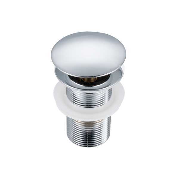 Донный клапан без перелива, нержавеющая сталь, хром