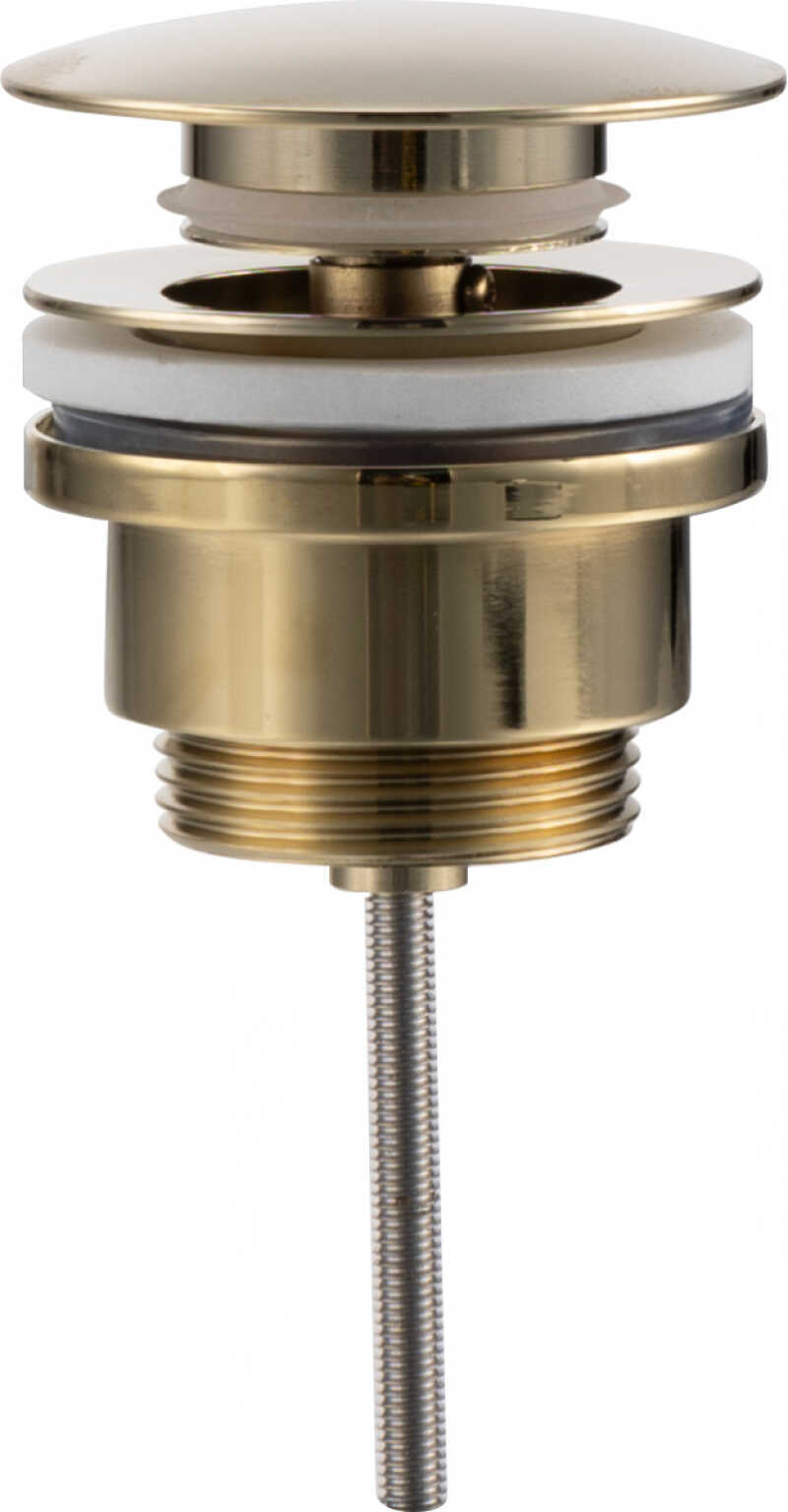 Донный клапан универсальный, нержавеющая сталь, золотой