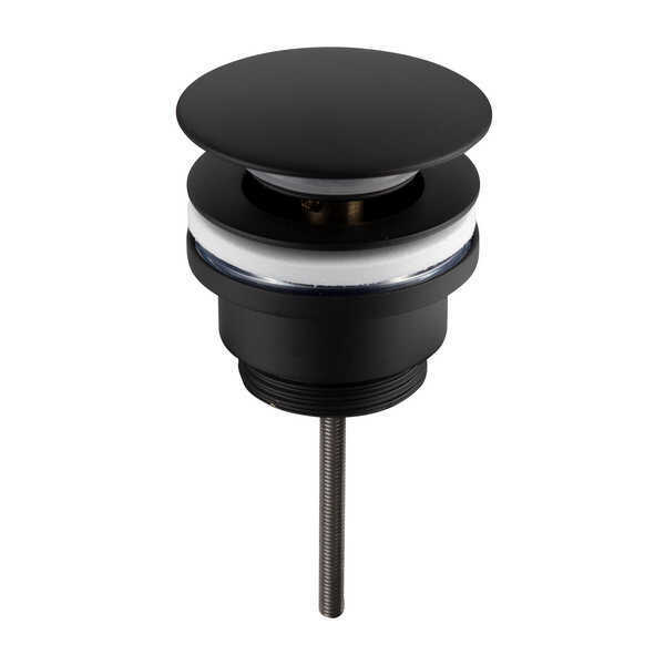 Донный клапан универсальный, нержавеющая сталь, матовый черный