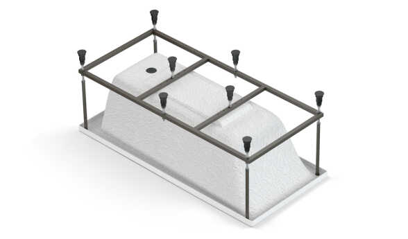 Рама д/ванны: Lorena 140 NEW метал. в комплекте со сборочным пакетом, Сорт1