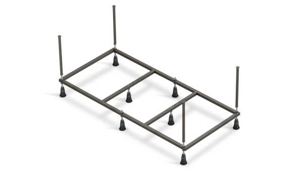 Рама д/ванны: Lorena 140 NEW метал. в комплекте со сборочным пакетом, Сорт1