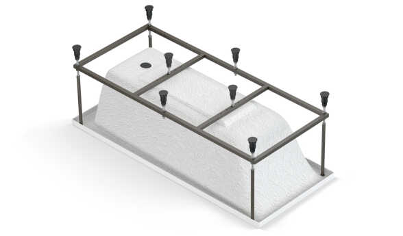 Рама д/ванны: Lorena 160 NEW метал. в комплекте со сборочным пакетом, Сорт1