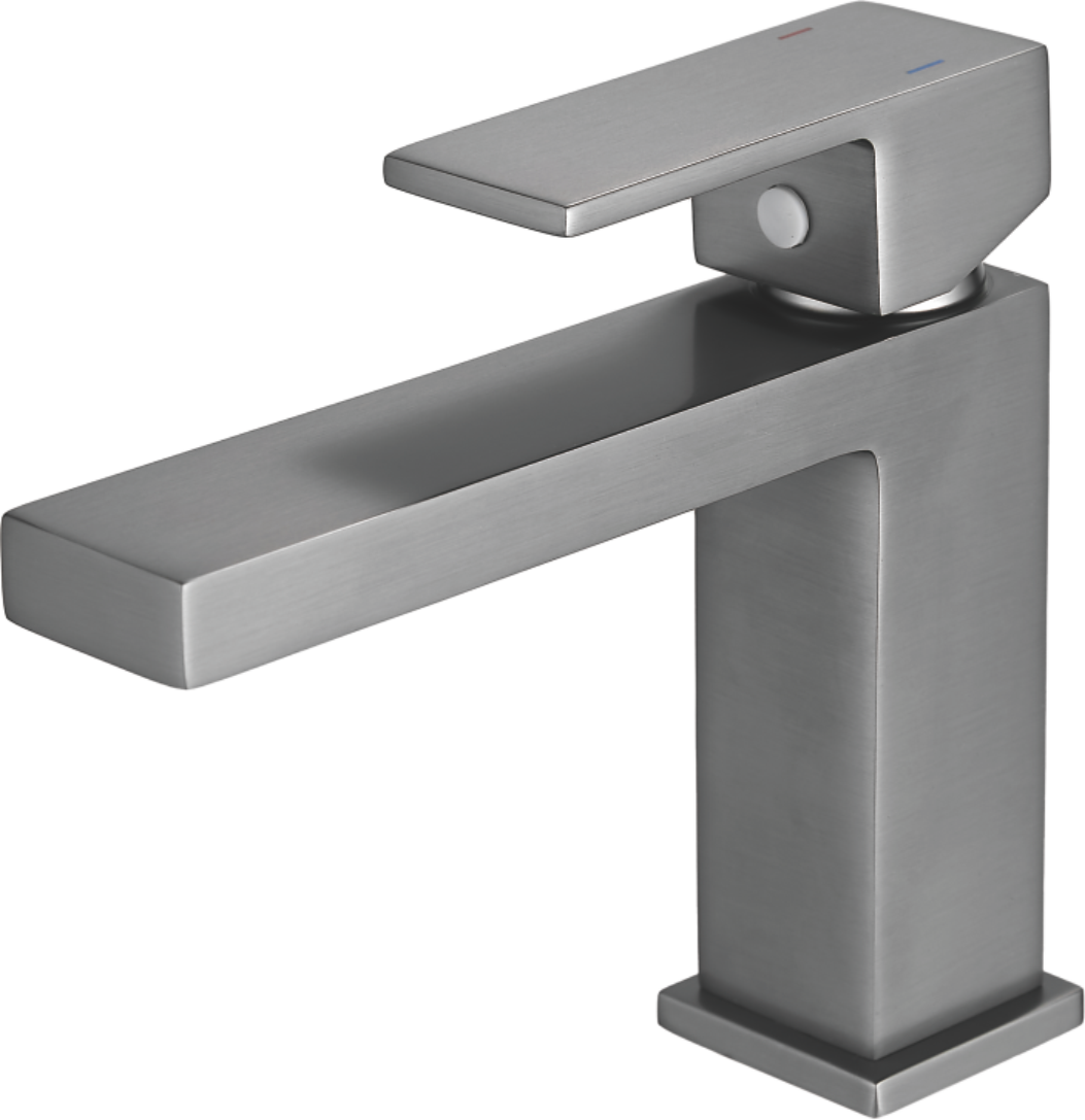 Смеситель для раковины BELZ B10672-3, оружейная сталь