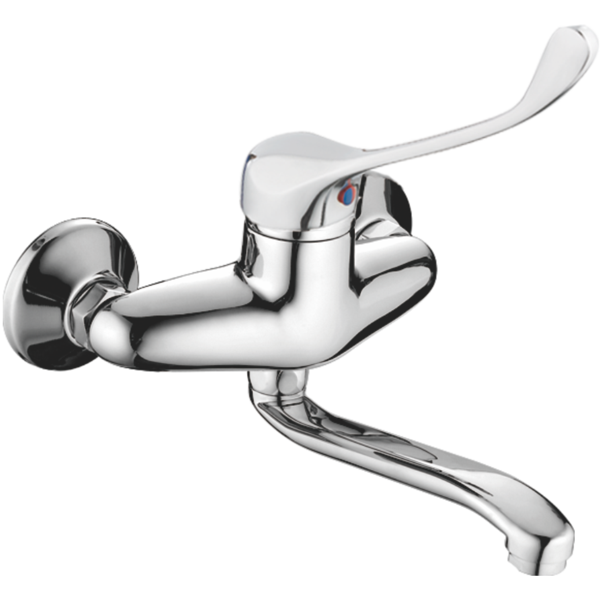 Смеситель для кухни с хирургической ручкой Haiba HB 4654, хром