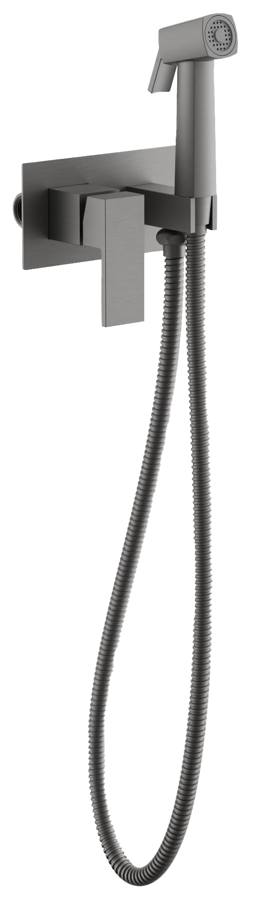 Смеситель с гигиенической лейкой Оружейная сталь B55808-3