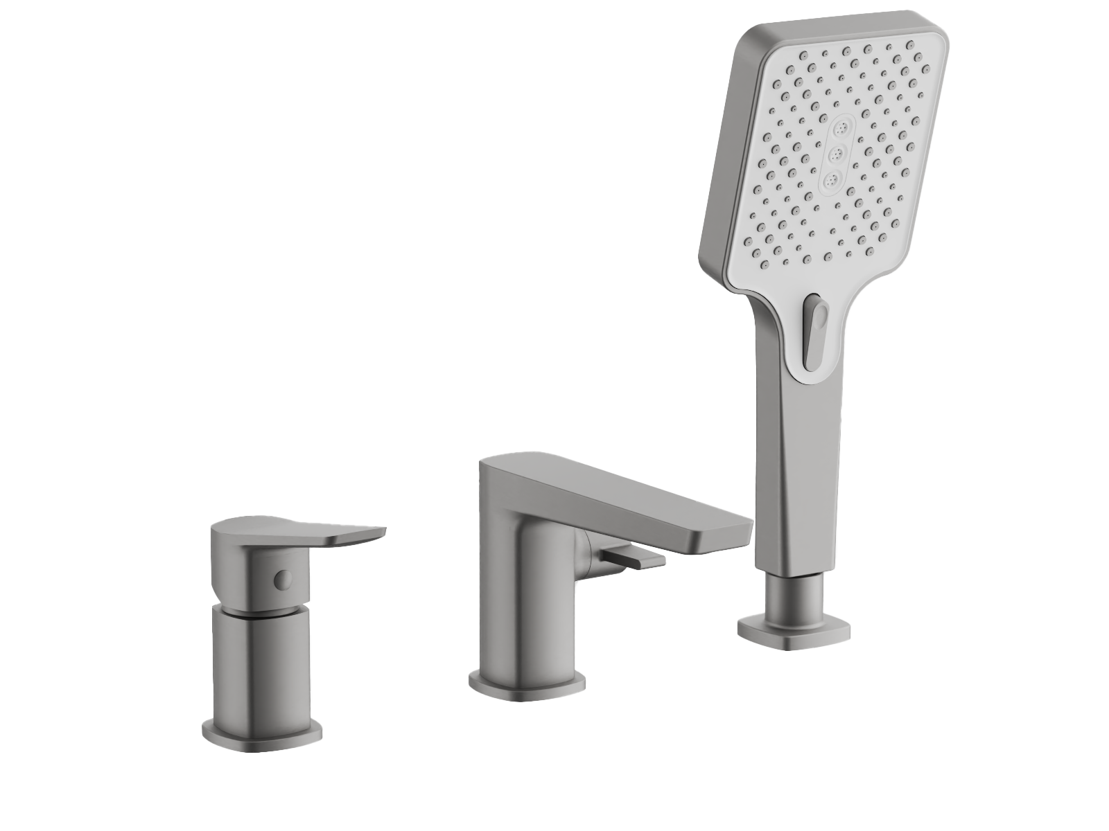 Смеситель для ванны на борт Оружейная сталь B66715-3