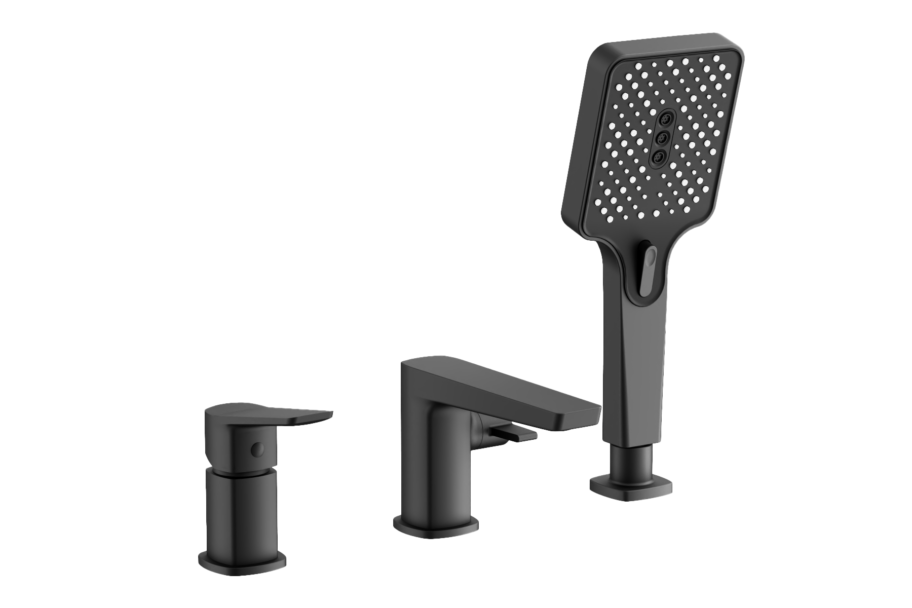 Смеситель для ванны на борт Черный B66715-7