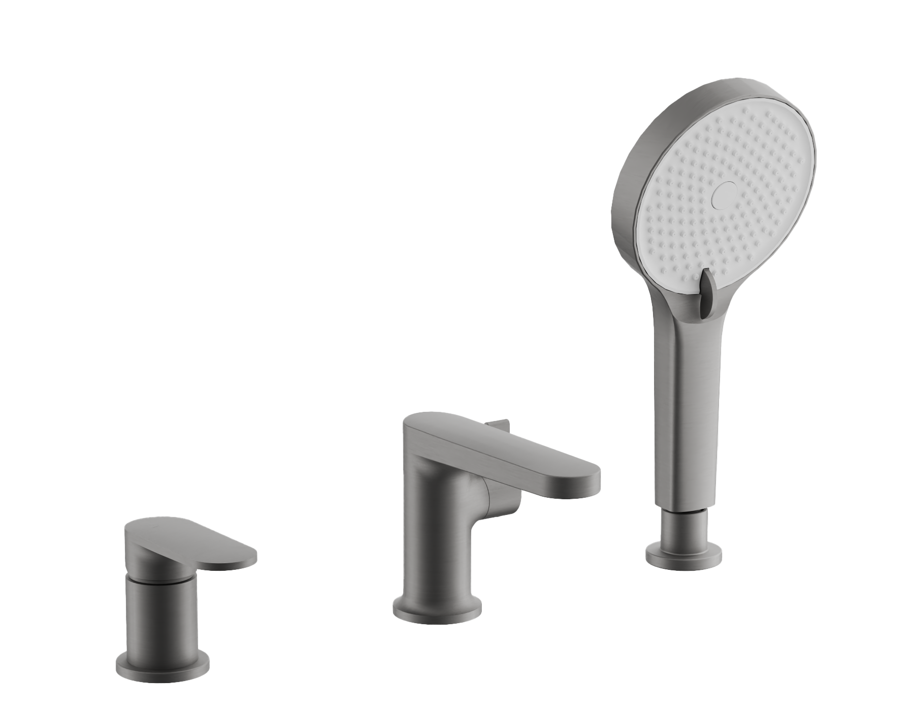 Смеситель для ванны на борт Оружейная сталь B66713-3