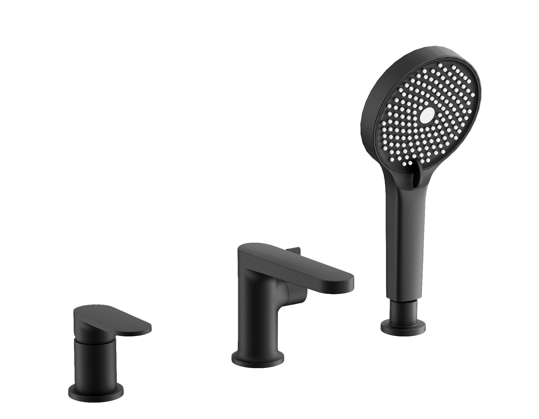 Смеситель для ванны на борт Черный B66713-7