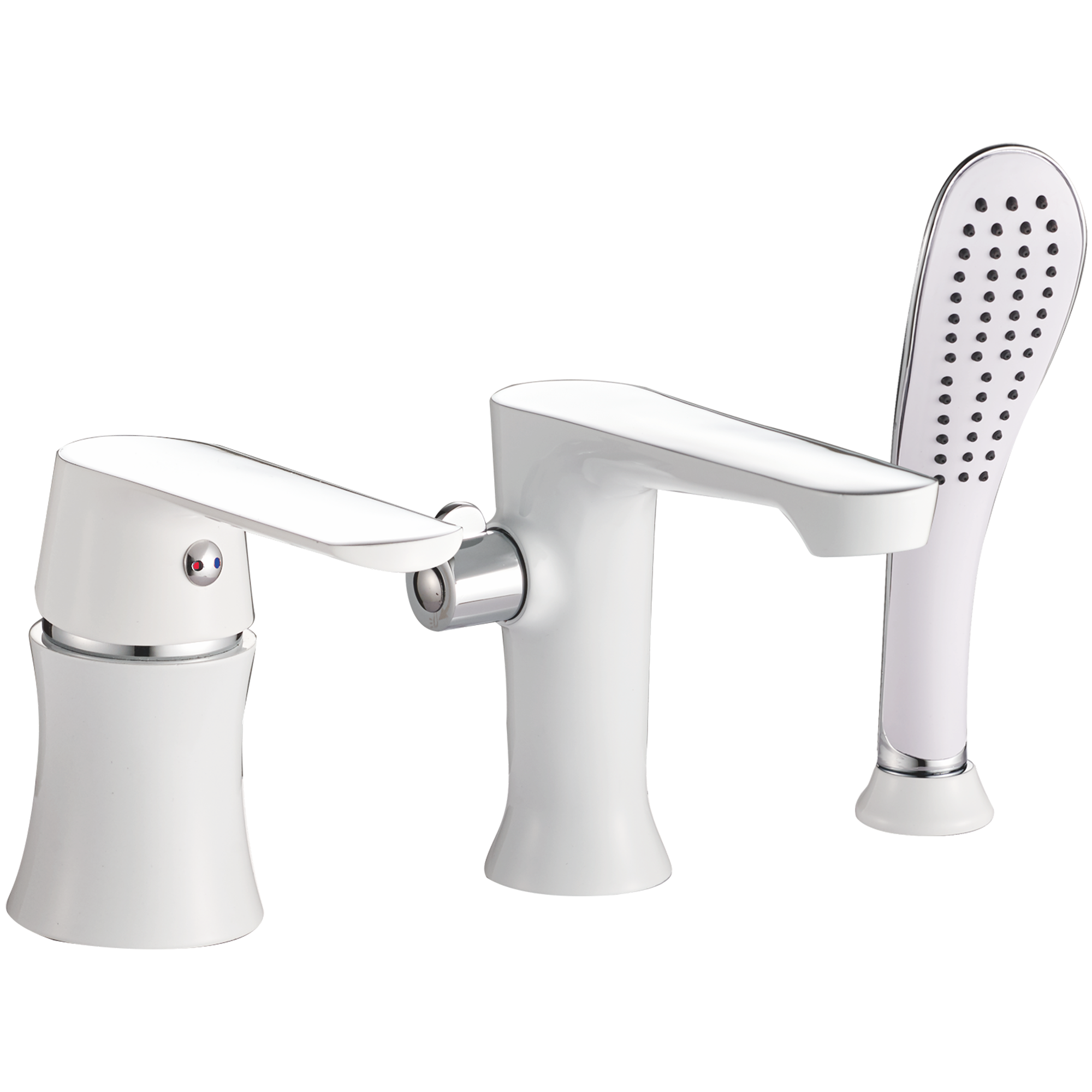 Смеситель на борт ванны Haiba HB 80804, белый