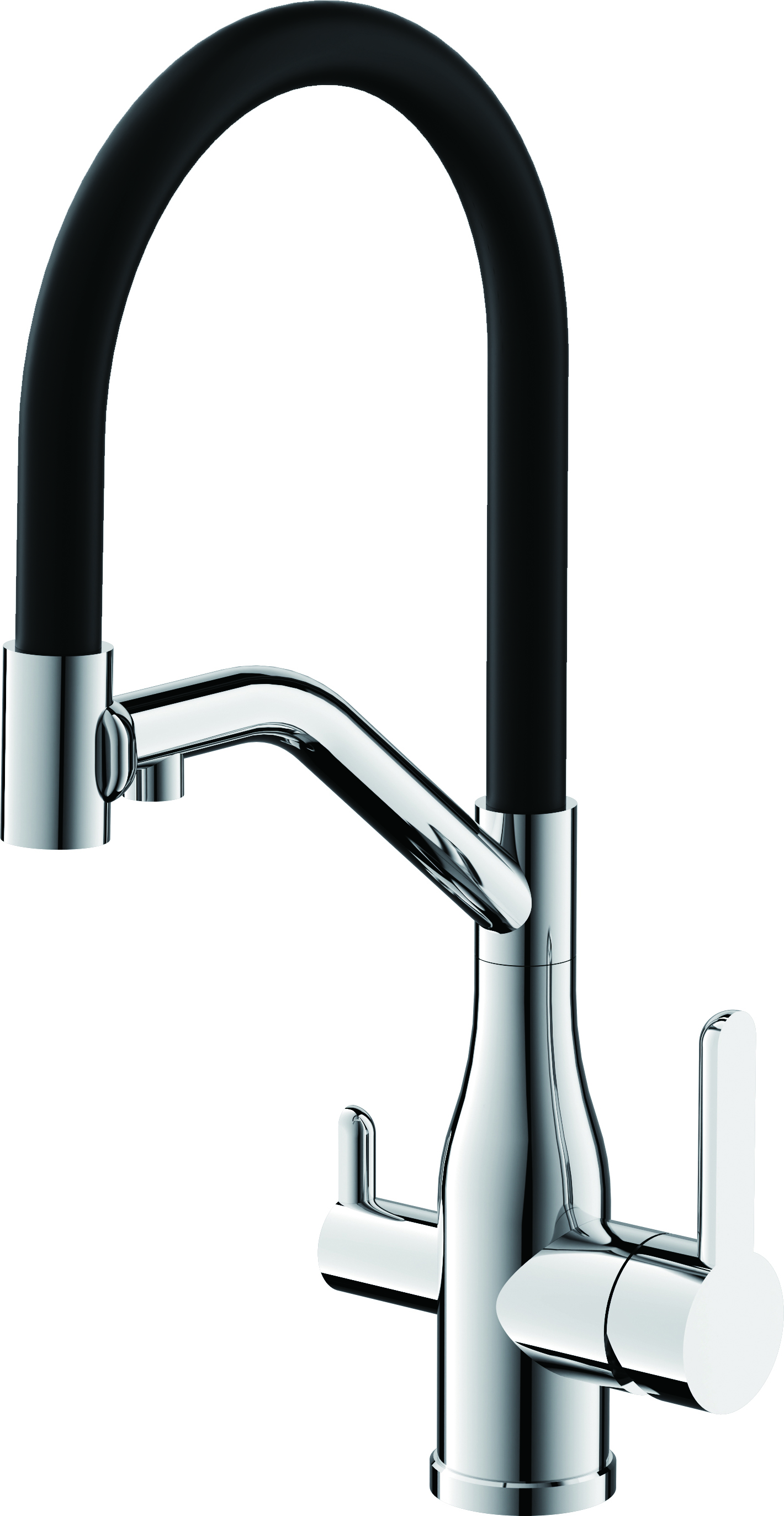 Смеситель для кухни с подключением фильтра, нержавеющая сталь, сатин, B78815-1