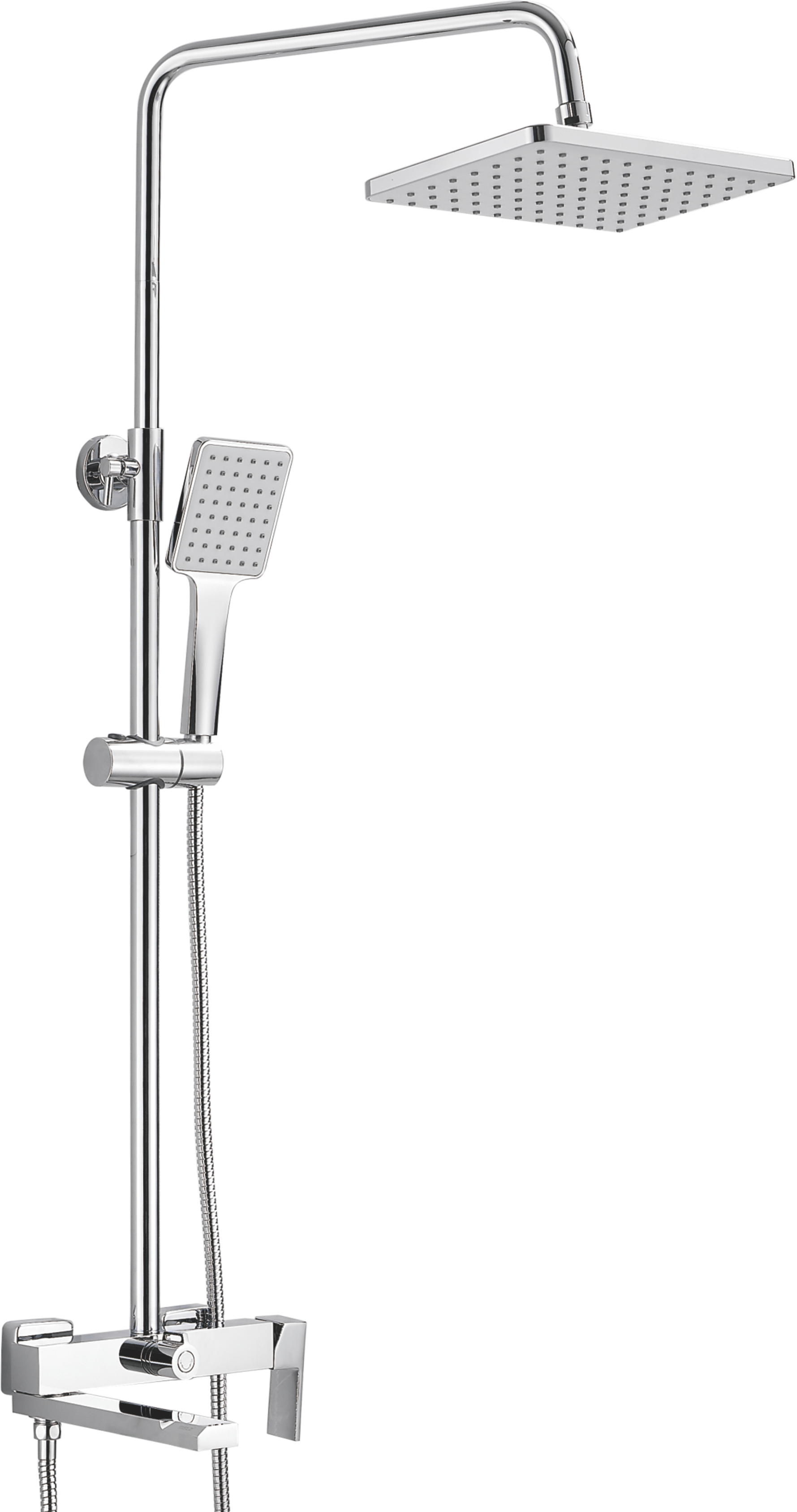 Душевая система, тропический душ, латунь, хром B24613