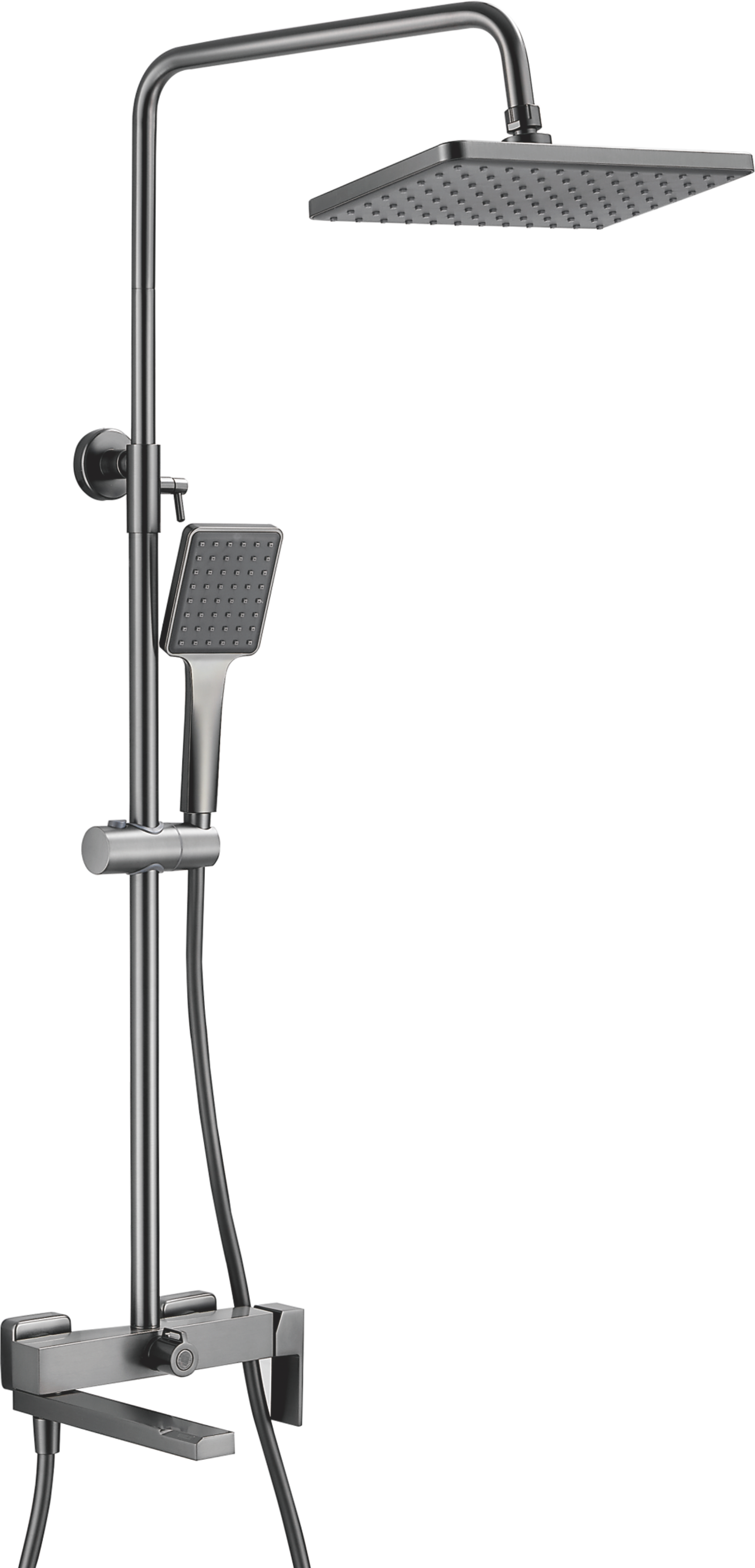 Душевая система, тропический душ, латунь, оружейная сталь B24613-3