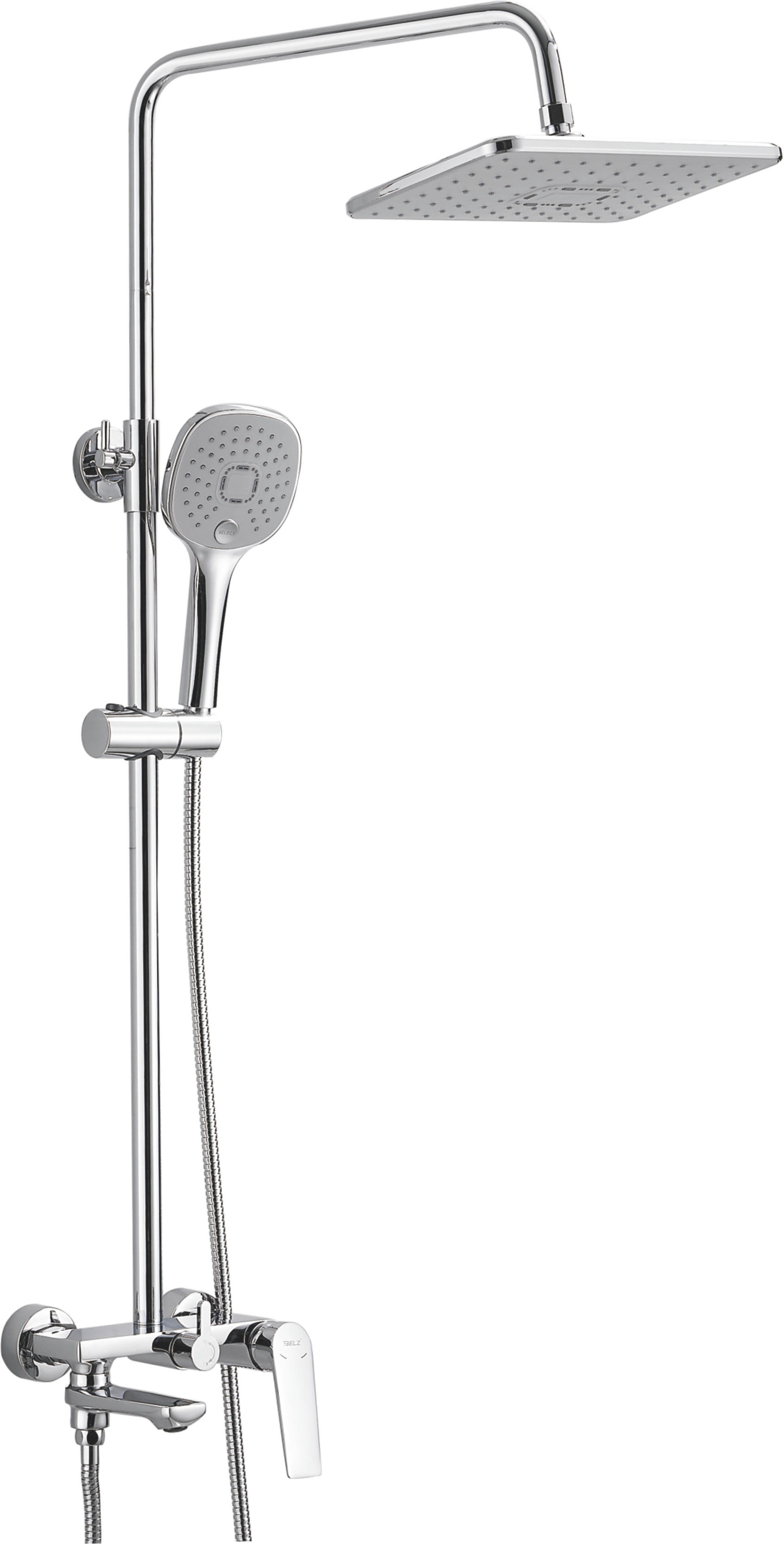 Душевая система, тропический душ, латунь, хром B24533