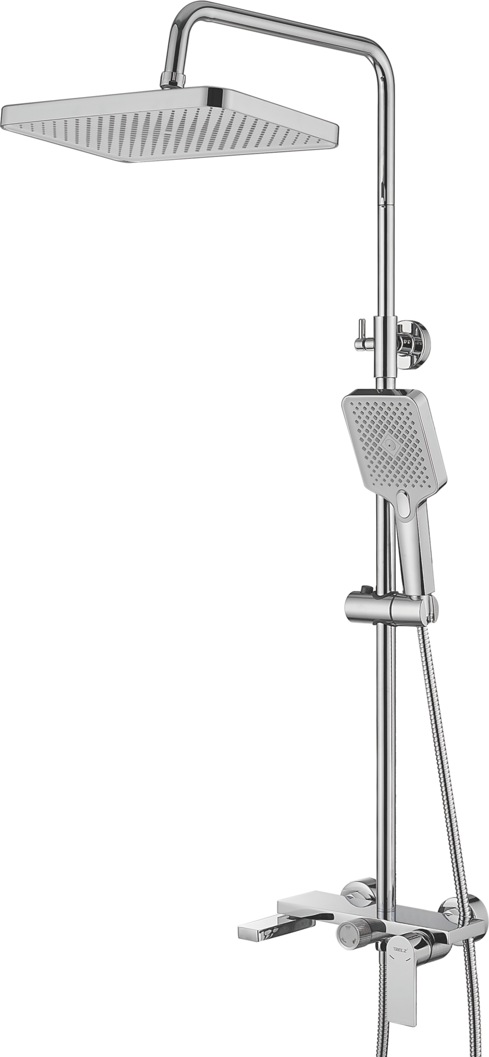 Душевая система, тропический душ, латунь, хром B24678