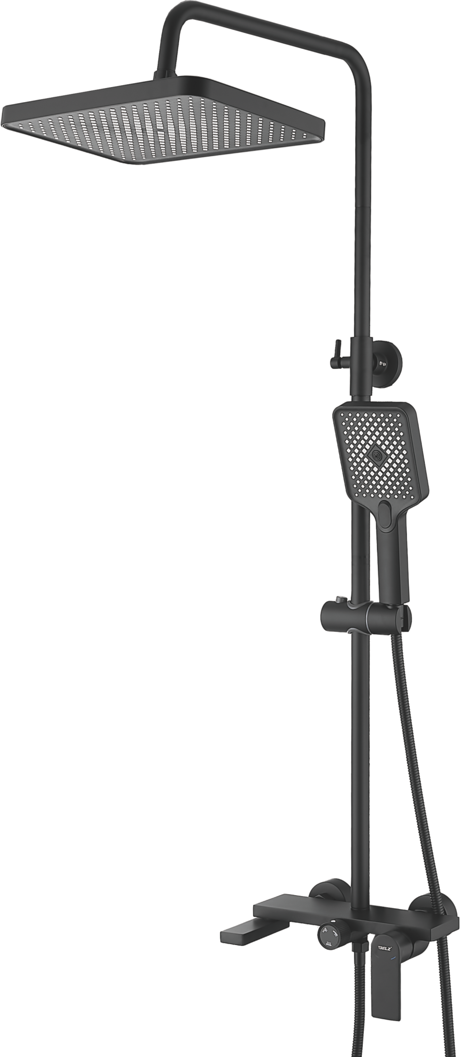 Душевая система, тропический душ, латунь, черный B24678-7