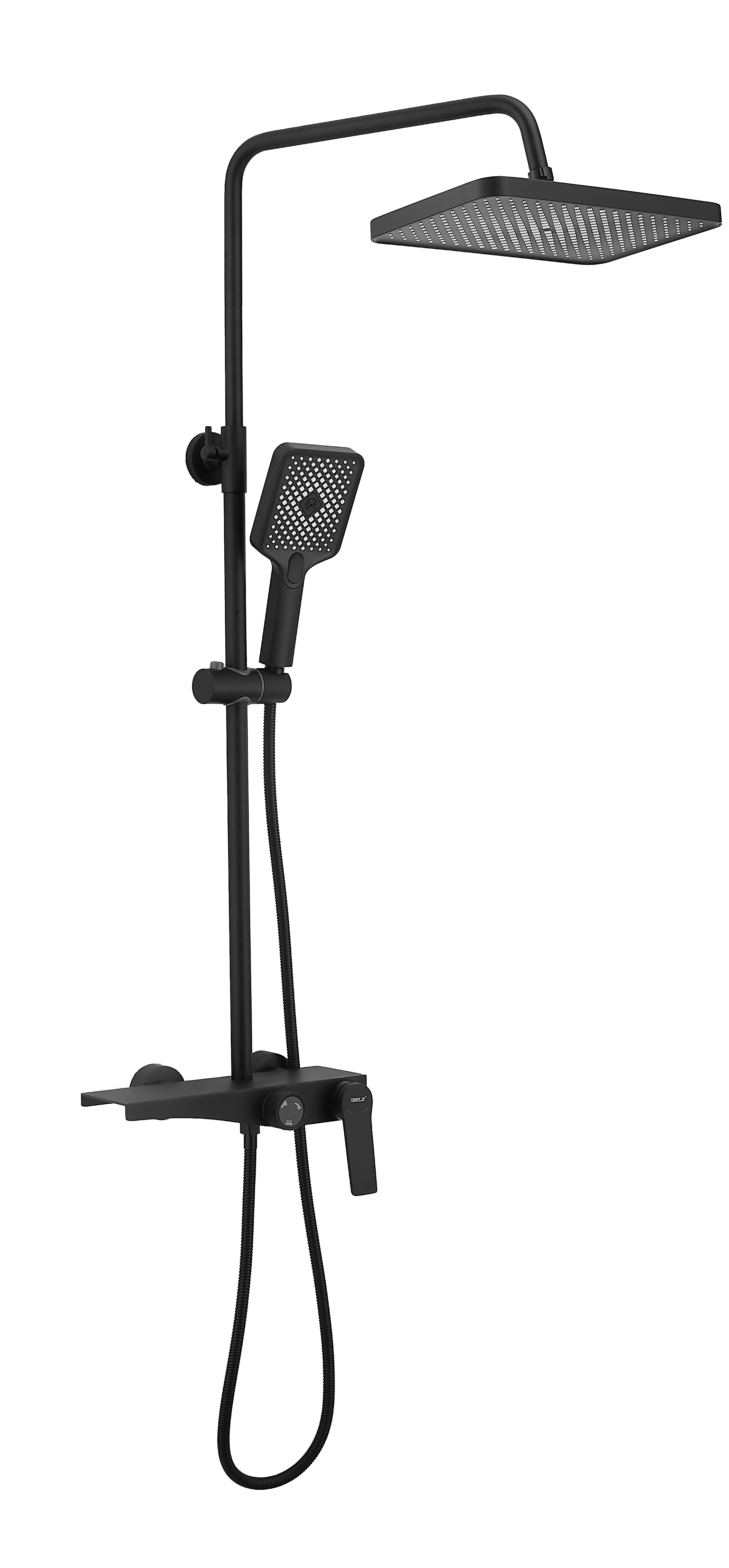 Душевая система, тропический душ, латунь, черный B24572-7