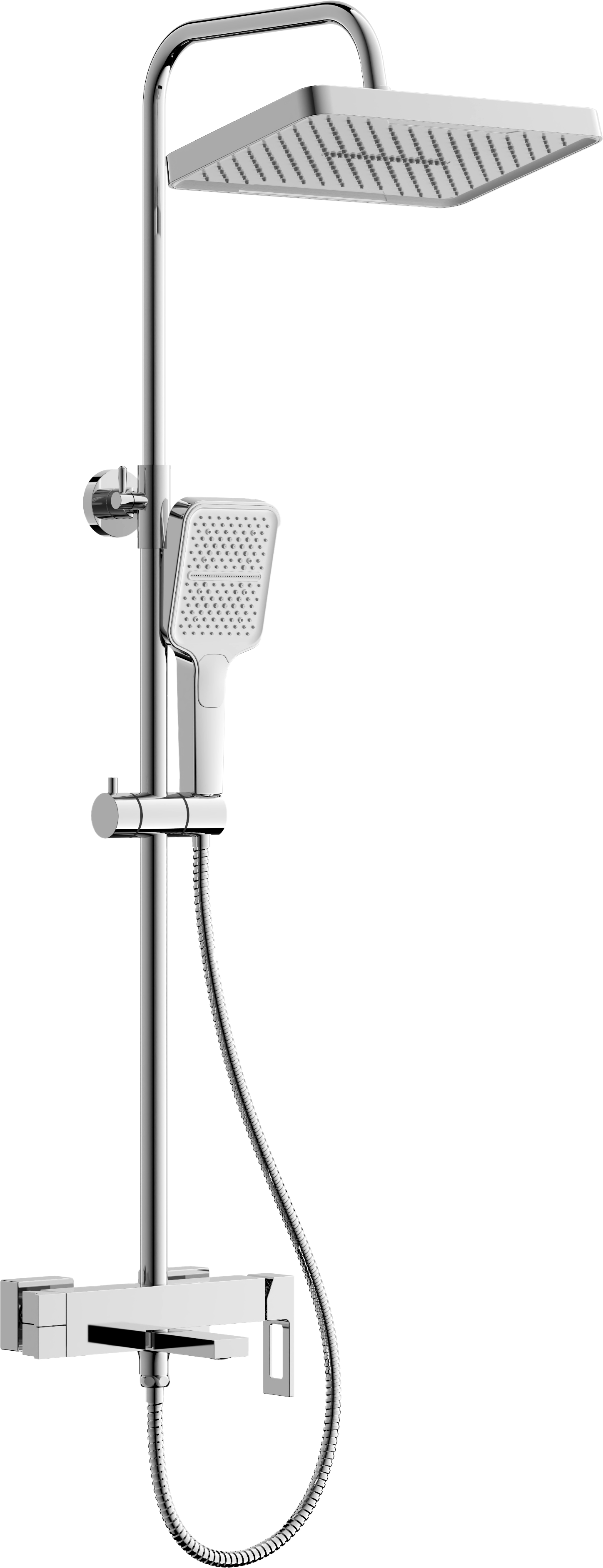 Душевая система, тропический душ, латунь, хром B24658