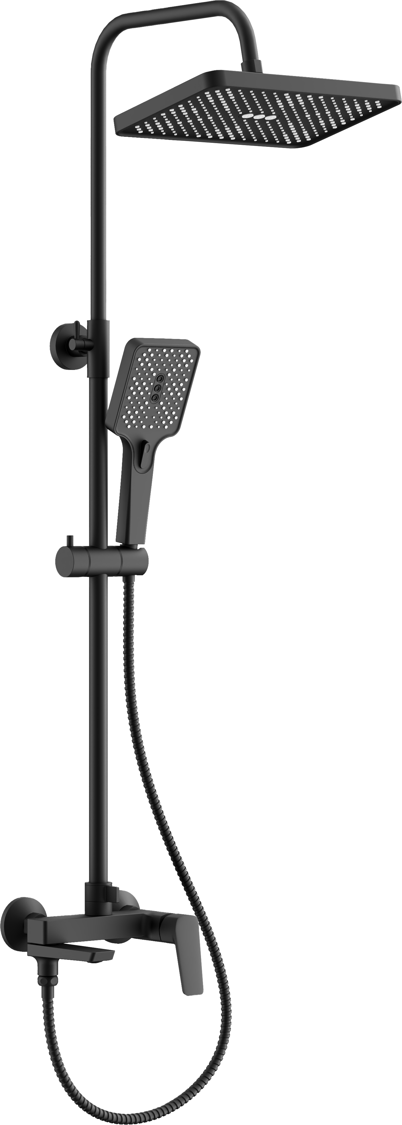 Душевая система, тропический душ, латунь, черный B24715-7