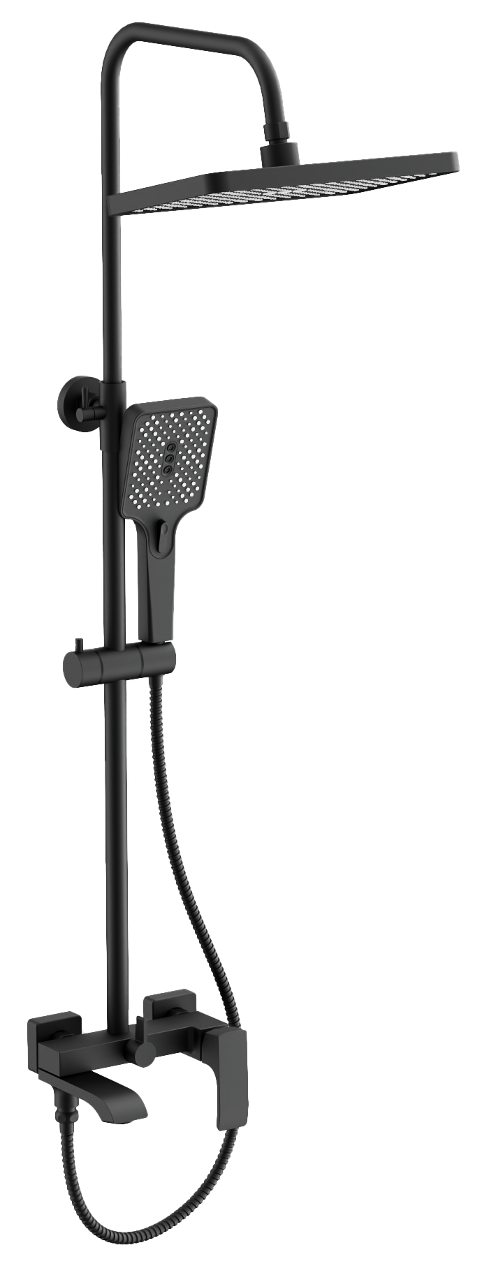 Душевая система, тропический душ, латунь, черный B24507-7